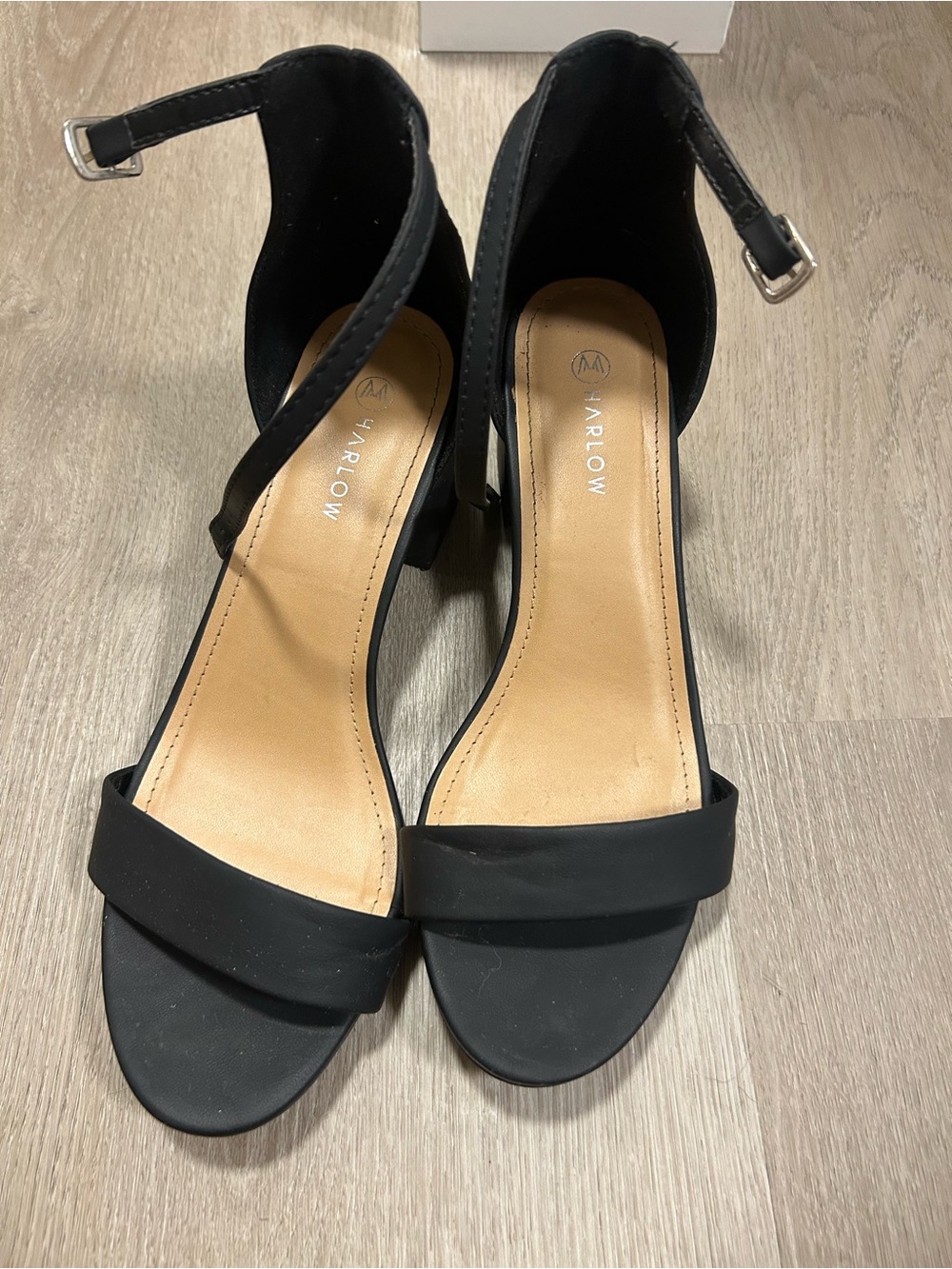 * 3 for 30$ Bundle * Harlow Black Open-Toe Ankle-Strap Block Heels